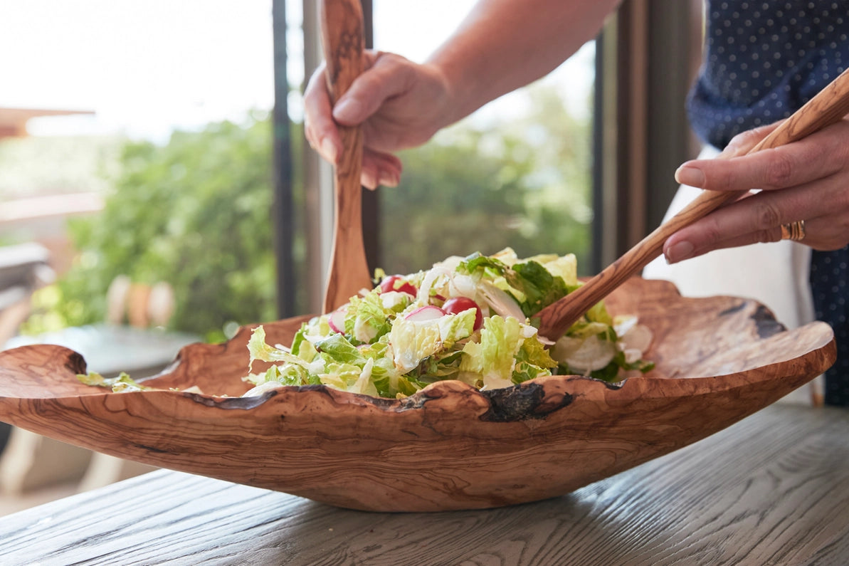 Italian Olivewood Root Serving Bowl