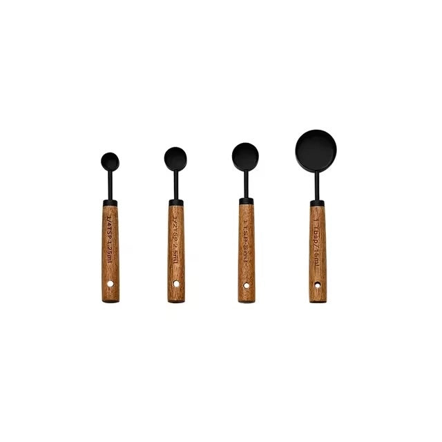 Black Stainless Steel Measuring Cups and Spoons